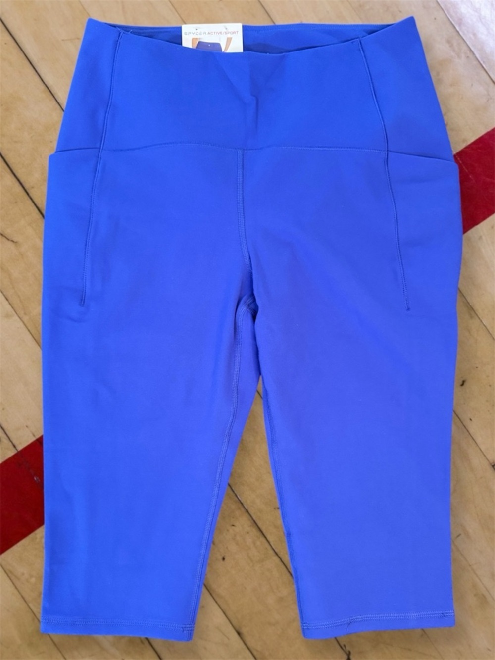 NWT Spyder Women's Royal Blue Active Capri Leggings sz L